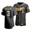 Men's Los Angeles Dodgers Chris Taylor 3 2020 World Series Champions Golden Jersey Black - Robokeg