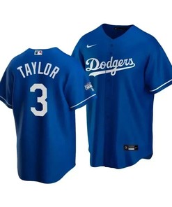 Men's Los Angeles Dodgers Chris Taylor 3 2020 World Series Champions Royal Alternate Jersey - Robokeg