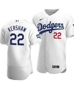 Men's Los Angeles Dodgers Clayton Kershaw 22 2020 World Series Champions Home Jersey White - Robokeg