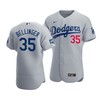 Men's Los Angeles Dodgers Cody Bellinger 35 2020 World Series Champions Alternate Jersey Gray - Robokeg