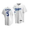Men's Los Angeles Dodgers Corey Seager 5 2020 World Series Champions White Home Jersey - Robokeg