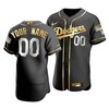 Men's Los Angeles Dodgers Custom 00 2020 World Series Champions Golden Jersey Black - Robokeg
