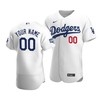Men's Los Angeles Dodgers Custom 00 2020 World Series Champions Home Jersey White - Robokeg