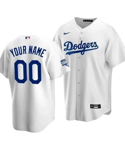 Men's Los Angeles Dodgers Custom 00 2020 World Series Champions White Home Jersey - Robokeg