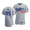 Men's Los Angeles Dodgers Dustin May 85 2020 World Series Champions Alternate Jersey Gray - Robokeg