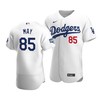 Men's Los Angeles Dodgers Dustin May 85 2020 World Series Champions Home Jersey White - Robokeg