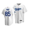 Men's Los Angeles Dodgers Dustin May 85 2020 World Series Champions White Home Jersey - Robokeg
