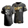 Men's Los Angeles Dodgers Dylan Floro 51 2020 World Series Champions Golden Jersey Black - Robokeg
