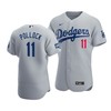 Men's Los Angeles Dodgers Edwin Rios 43 2020 World Series Champions Gray Road Jersey - Robokeg