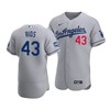 Men's Los Angeles Dodgers Edwin Rios 43 2020 World Series Champions Road Jersey Gray - Robokeg