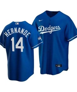 Men's Los Angeles Dodgers Enrique Hernandez 14 2020 World Series Champions Royal Alternate Jersey - Robokeg