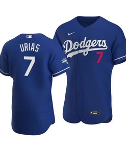 Men's Los Angeles Dodgers Julio Urias 7 2020 World Series Champions Alternate Jersey Royal - Robokeg