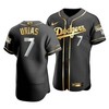 Men's Los Angeles Dodgers Julio Urias 7 2020 World Series Champions Golden Jersey Black - Robokeg