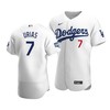 Men's Los Angeles Dodgers Julio Urias 7 2020 World Series Champions Home Jersey White - Robokeg