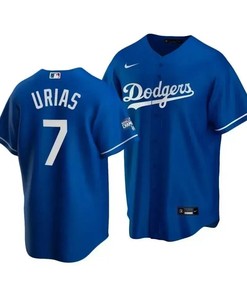 Men's Los Angeles Dodgers Julio Urias 7 2020 World Series Champions Royal Alternate Jersey - Robokeg