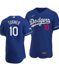 Men's Los Angeles Dodgers Justin Turner 10 2020 World Series Champions Alternate Jersey Royal - Robokeg