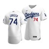 Men's Los Angeles Dodgers Kenley Jansen 74 2020 World Series Champions Home Jersey White - Robokeg