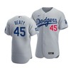 Men's Los Angeles Dodgers Matt Beaty 45 2020 World Series Champions Alternate Jersey Gray - Robokeg
