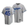 Men's Los Angeles Dodgers Matt Beaty 45 2020 World Series Champions Gray Road Jersey - Robokeg