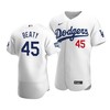 Men's Los Angeles Dodgers Matt Beaty 45 2020 World Series Champions Home Jersey White - Robokeg