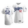 Men's Los Angeles Dodgers Pedro Baez 52 2020 World Series Champions Home Jersey White - Robokeg