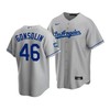Men's Los Angeles Dodgers Tony Gonsolin 46 2020 World Series Champions Gray Road Jersey - Robokeg
