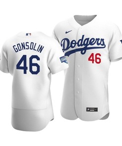 Men's Los Angeles Dodgers Tony Gonsolin 46 2020 World Series Champions Home Jersey White - Robokeg