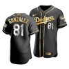 Men's Los Angeles Dodgers Victor Gonzalez 81 2020 World Series Champions Golden Jersey Black - Robokeg