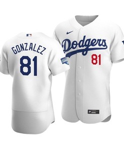 Men's Los Angeles Dodgers Victor Gonzalez 81 2020 World Series Champions Home Jersey White - Robokeg