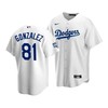 Men's Los Angeles Dodgers Victor Gonzalez 81 2020 World Series Champions White Home Jersey - Robokeg