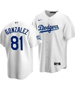Men's Los Angeles Dodgers Victor Gonzalez 81 2020 World Series Champions White Home Jersey - Robokeg