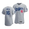 Men's Los Angeles Dodgers Will Smith 16 2020 World Series Champions Alternate Jersey Gray - Robokeg
