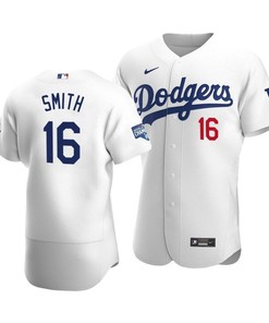 Men's Los Angeles Dodgers Will Smith 16 2020 World Series Champions Home Jersey White - Robokeg