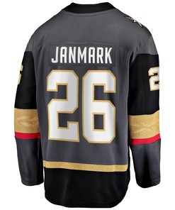 Men's Mattias Janmark Gray Vegas Golden Knights 2017/18 Home Breakaway Jersey Jersey - Robokeg