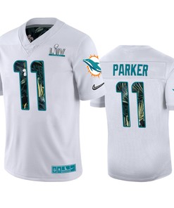Mens Miami Dolphins Devante Parker Nike White Super Bowl Liv Jersey - Robokeg