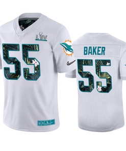 Mens Miami Dolphins Jerome Baker Nike White Super Bowl Liv Jersey - Robokeg
