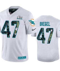 Mens Miami Dolphins Vince Biegel Nike White Super Bowl Liv Jersey - Robokeg