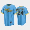 Men's Milwaukee Brewers 24 Andrew McCutchen 2022-23 City Connect Powder Blue Jersey - Robokeg