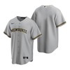 Mens Milwaukee Brewers #28 Mlb Baseball Team Road Grey Jersey Gift For Brewers Fans - Robokeg