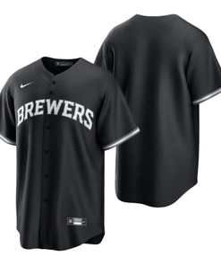 Mens Milwaukee Brewers Mlb Team 2020 Alternate Black Jersey Gift For Brewers Fans Baseball Fans - Robokeg