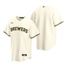 Mens Milwaukee Brewers Mlb Team 2020 Alternate Cream Jersey Gift For Brewers Fans Baseball Fans - Robokeg
