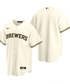 Mens Milwaukee Brewers Mlb Team 2020 Alternate Cream Jersey Gift For Brewers Fans Baseball Fans - Robokeg