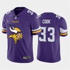 Mens Minnesota Vikings #33 Dalvin Cook Purple 2020 Team Big Logo Limited Stitched Jersey - Robokeg