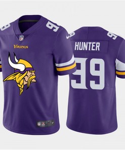 Mens Minnesota Vikings #99 Danielle Hunter Purple 2020 Team Big Logo Limited Stitched Jersey - Robokeg