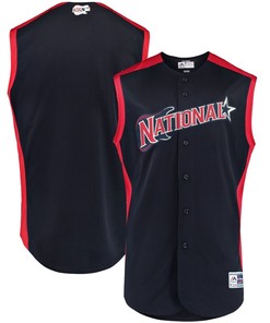 Mens National League Majestic Navy Red 2019 Mlb All Star Game Workout Team Jersey Gift For Fans - Robokeg