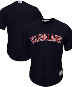 Men's Navy Cleveland Indians Alternate 2019 Cool Base Team Jersey - Robokeg