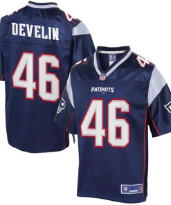 Mens New England Patriots James Develin Nfl Pro Line Navy Team Color Jersey - Robokeg
