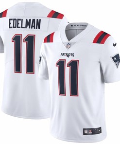 Mens New England Patriots Julian Edelman Nike White Vapor Limited Jersey - Robokeg