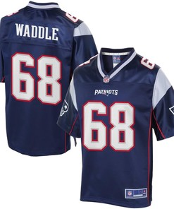 Mens New England Patriots Laadrian Waddle Nfl Pro Line Navy Team Color Jersey - Robokeg
