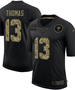 Mens New Orleans Saints #13 Michael Thomas 2020 Black Camo Salute To Service Limited Stitched Nfl Jersey - Robokeg